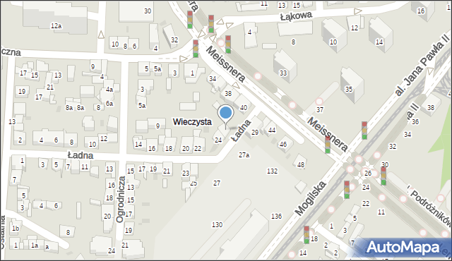 Kraków, Ładna, 26, mapa Krakowa