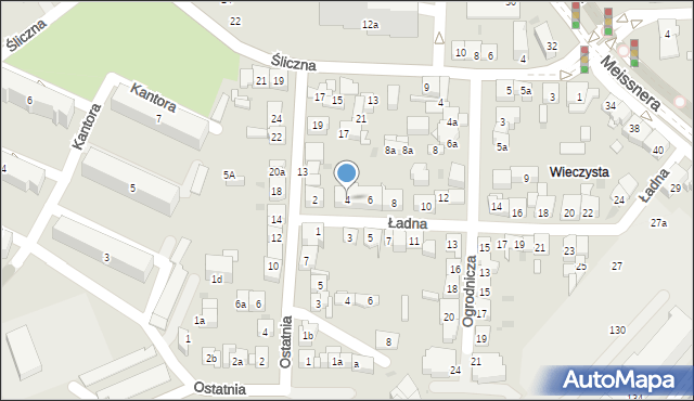 Kraków, Ładna, 4, mapa Krakowa