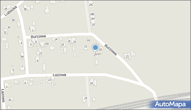 Kraków, Łazowa, 27, mapa Krakowa