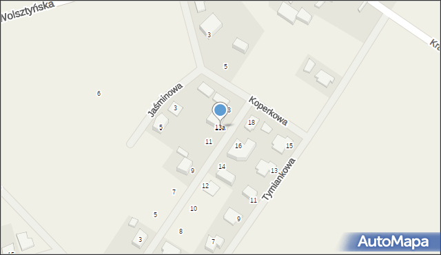 Krężoły, Lawendowa, 13a, mapa Krężoły