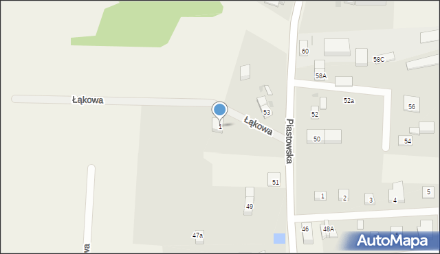 Krotoszyce, Łąkowa, 1, mapa Krotoszyce