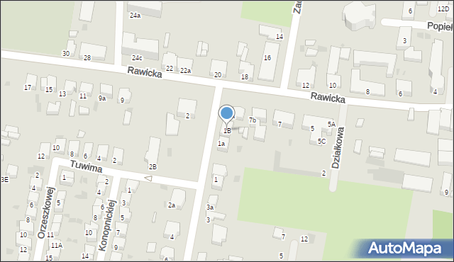 Krotoszyn, Langiewicza Mariana, gen., 1B, mapa Krotoszyna