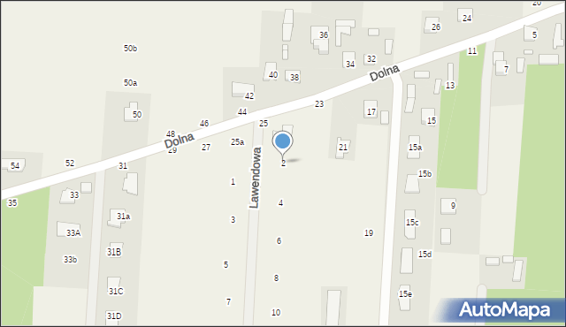 Krupia Wólka, Lawendowa, 2, mapa Krupia Wólka