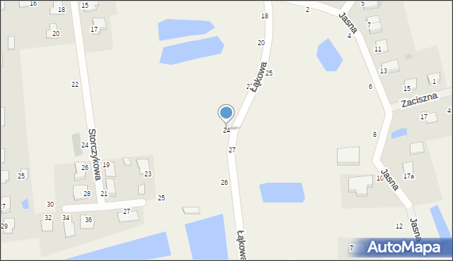 Kruszyn Krajeński, Łąkowa, 24, mapa Kruszyn Krajeński