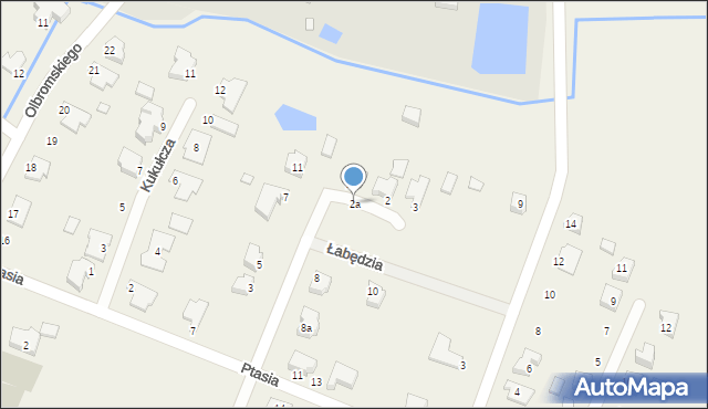 Kruszyna, Łabędzia, 2a, mapa Kruszyna
