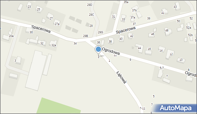 Kryniczno, Łąkowa, 2, mapa Kryniczno