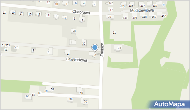 Kryspinów, Lawendowa, 2, mapa Kryspinów
