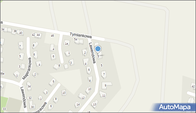 Krzeptów, Lawendowa, 3, mapa Krzeptów