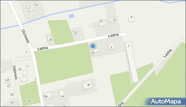 Krzywiec, Ładna, 5, mapa Krzywiec