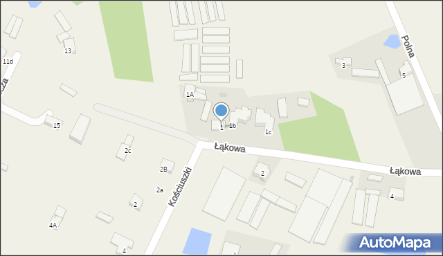 Ksawerów, Łąkowa, 1, mapa Ksawerów