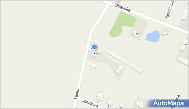 Księginice, Ładna, 5, mapa Księginice