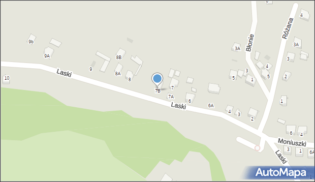 Kunów, Laski, 7B, mapa Kunów
