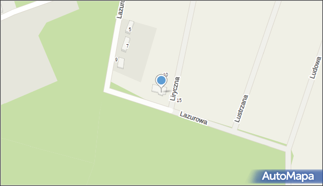 Kuraszków, Lazurowa, 13, mapa Kuraszków