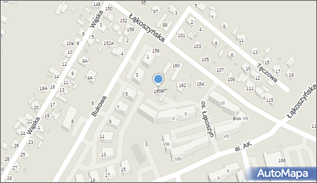 Kutno, Łąkoszyńska, 160A, mapa Kutno