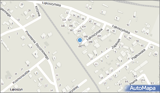 Kutno, Łąkoszyńska, 48C, mapa Kutno