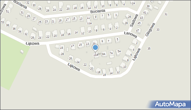 Kutno, Łanowa, 11A, mapa Kutno