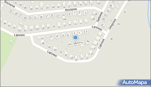 Kutno, Łanowa, 9A, mapa Kutno