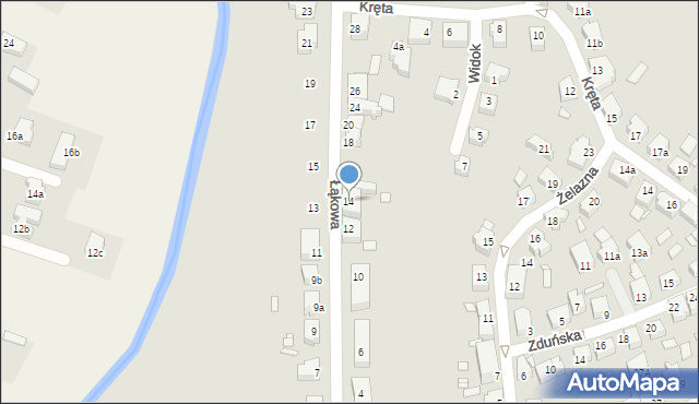 Kwidzyn, Łąkowa, 14, mapa Kwidzyn