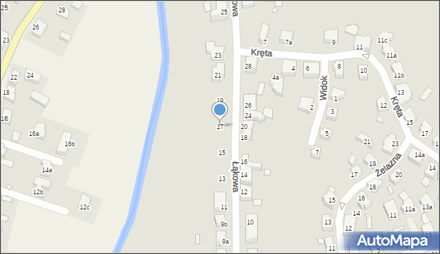 Kwidzyn, Łąkowa, 17, mapa Kwidzyn