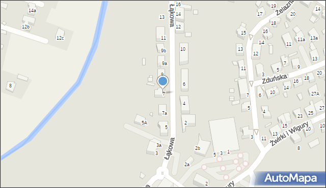 Kwidzyn, Łąkowa, 7, mapa Kwidzyn