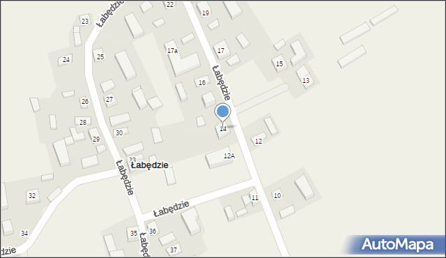 Łabędzie, Łabędzie, 14, mapa Łabędzie