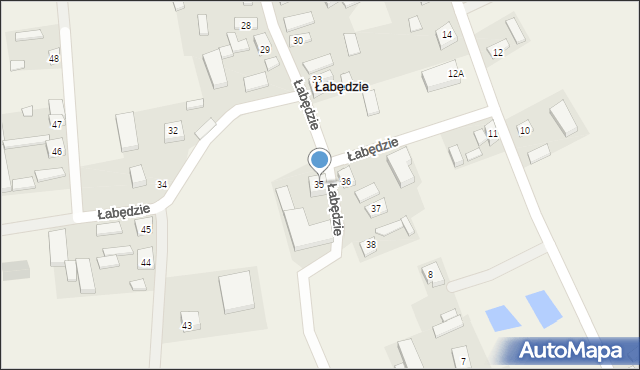 Łabędzie, Łabędzie, 35, mapa Łabędzie