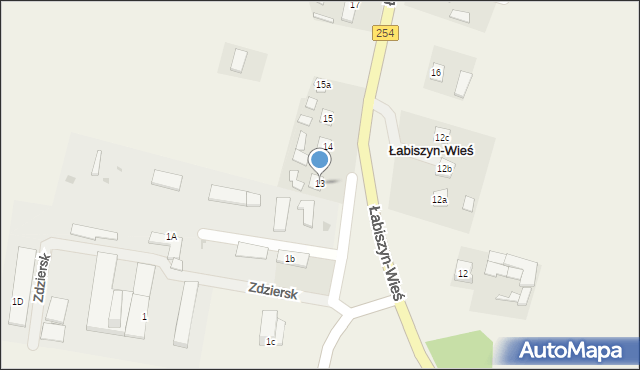 Łabiszyn-Wieś, Łabiszyn-Wieś, 13, mapa Łabiszyn-Wieś