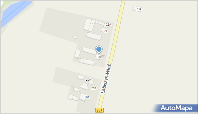 Łabiszyn-Wieś, Łabiszyn-Wieś, 20, mapa Łabiszyn-Wieś