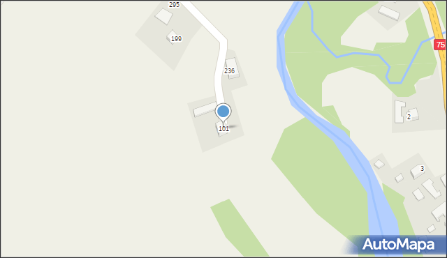 Łabowa, Łabowa, 101, mapa Łabowa