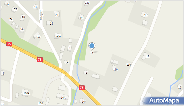 Łabowa, Łabowa, 1b, mapa Łabowa