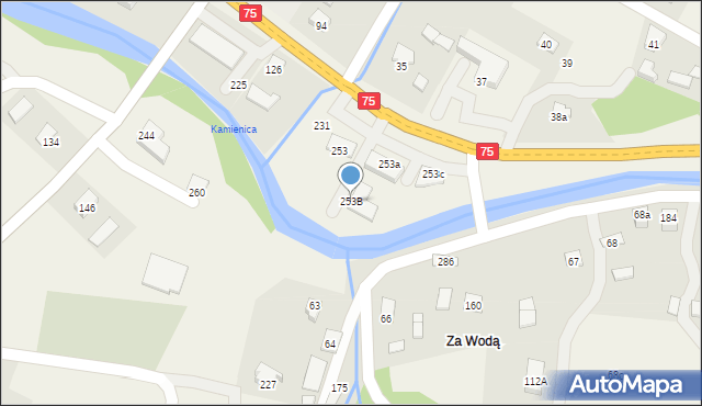 Łabowa, Łabowa, 253B, mapa Łabowa