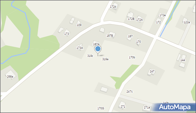 Łabowa, Łabowa, 319b, mapa Łabowa