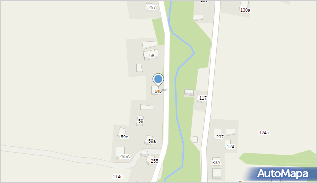 Łabowa, Łabowa, 59b, mapa Łabowa