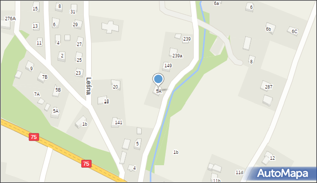 Łabowa, Łabowa, 5A, mapa Łabowa