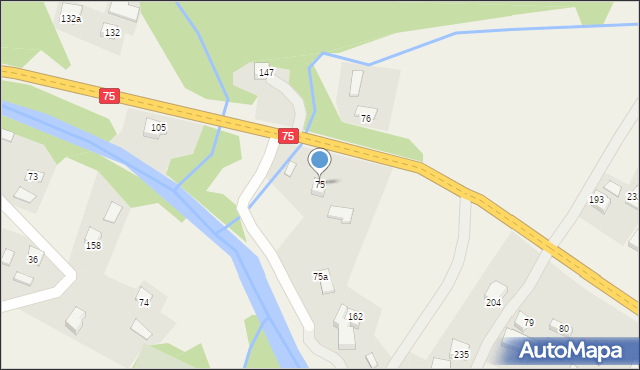 Łabowa, Łabowa, 75, mapa Łabowa