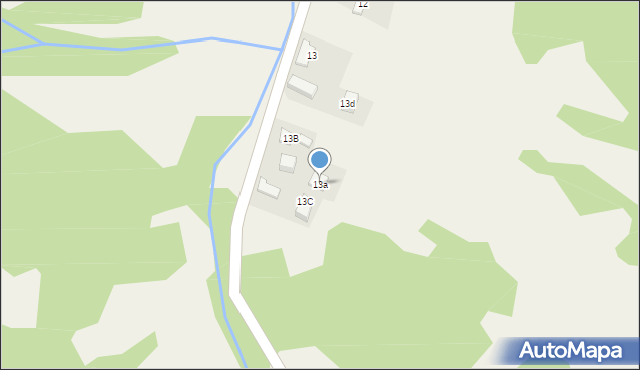 Łabowiec, Łabowiec, 13a, mapa Łabowiec