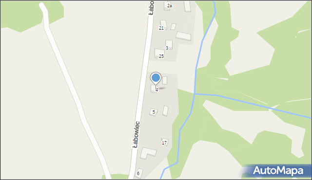 Łabowiec, Łabowiec, 4, mapa Łabowiec