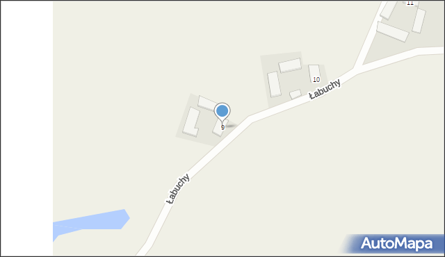 Łabuchy, Łabuchy, 9, mapa Łabuchy