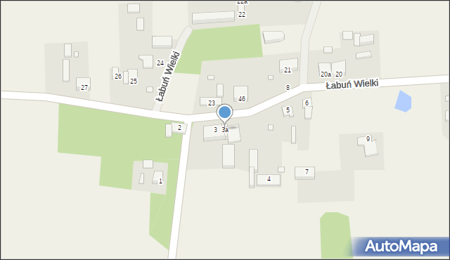 Łabuń Wielki, Łabuń Wielki, 3a, mapa Łabuń Wielki