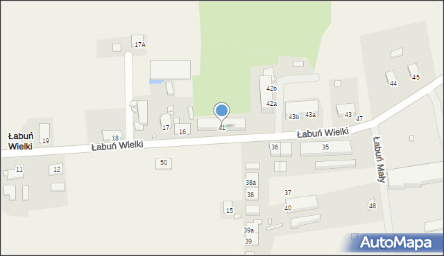 Łabuń Wielki, Łabuń Wielki, 41, mapa Łabuń Wielki