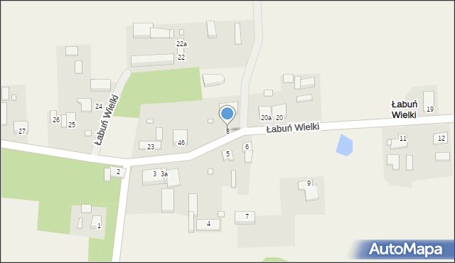 Łabuń Wielki, Łabuń Wielki, 8, mapa Łabuń Wielki