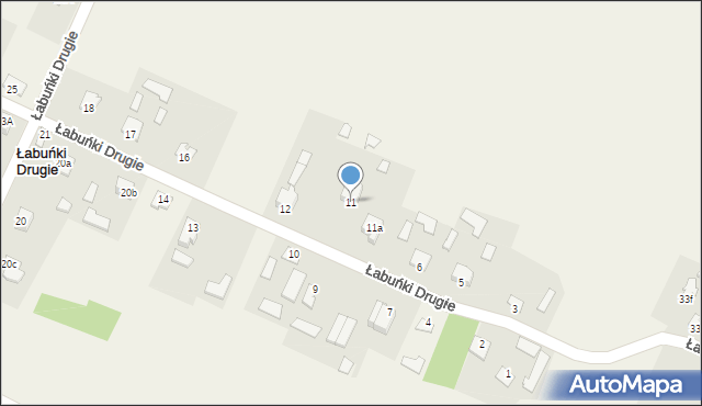 Łabuńki Drugie, Łabuńki Drugie, 11, mapa Łabuńki Drugie
