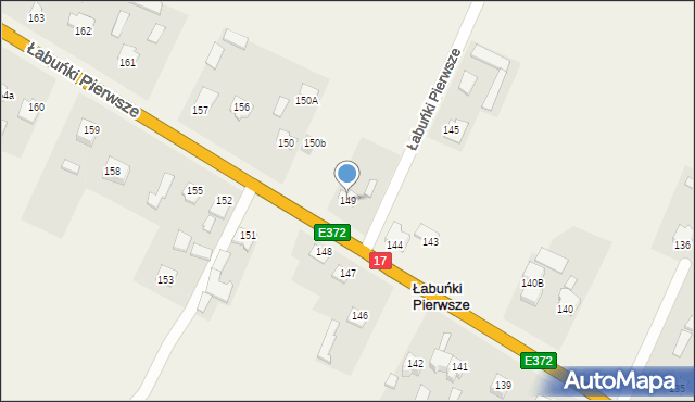 Łabuńki Pierwsze, Łabuńki Pierwsze, 149, mapa Łabuńki Pierwsze