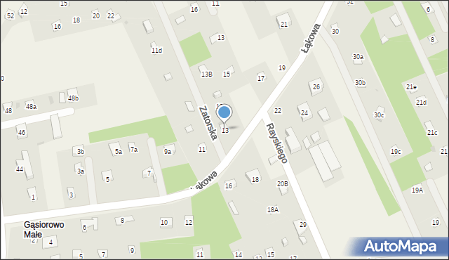 Łacha, Łąkowa, 13, mapa Łacha