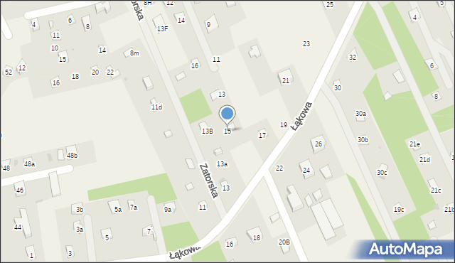 Łacha, Łąkowa, 15, mapa Łacha