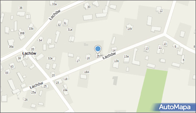 Łachów, Łachów, 15, mapa Łachów