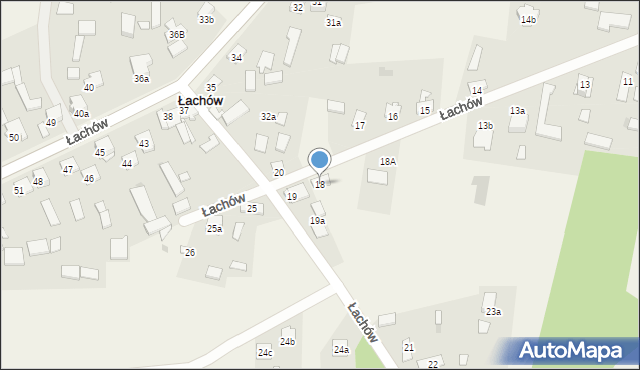 Łachów, Łachów, 18, mapa Łachów