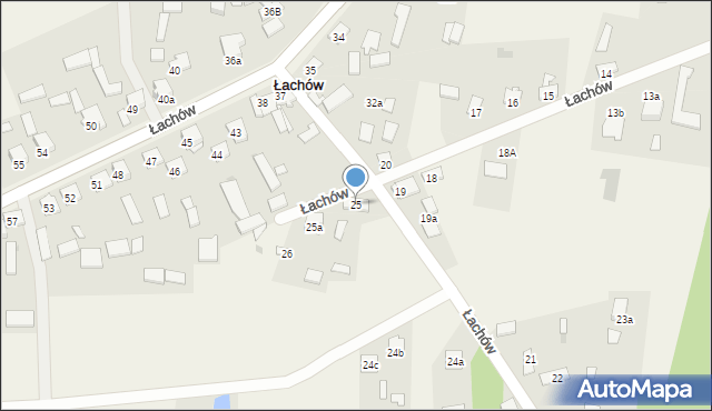 Łachów, Łachów, 25, mapa Łachów