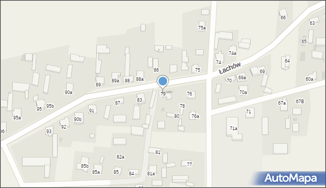 Łachów, Łachów, 79, mapa Łachów