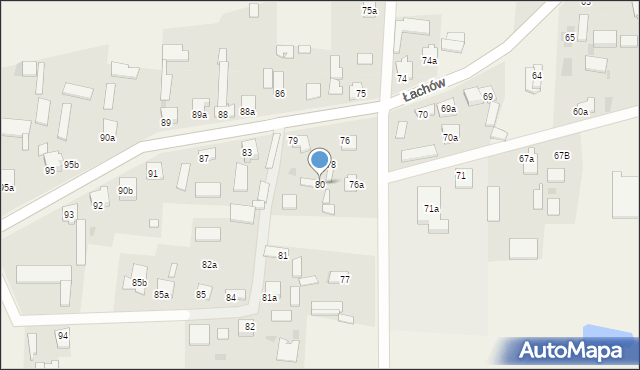 Łachów, Łachów, 80, mapa Łachów